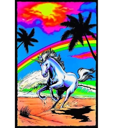 Rainbow Unicorn Blacklight Poster 23"X35"