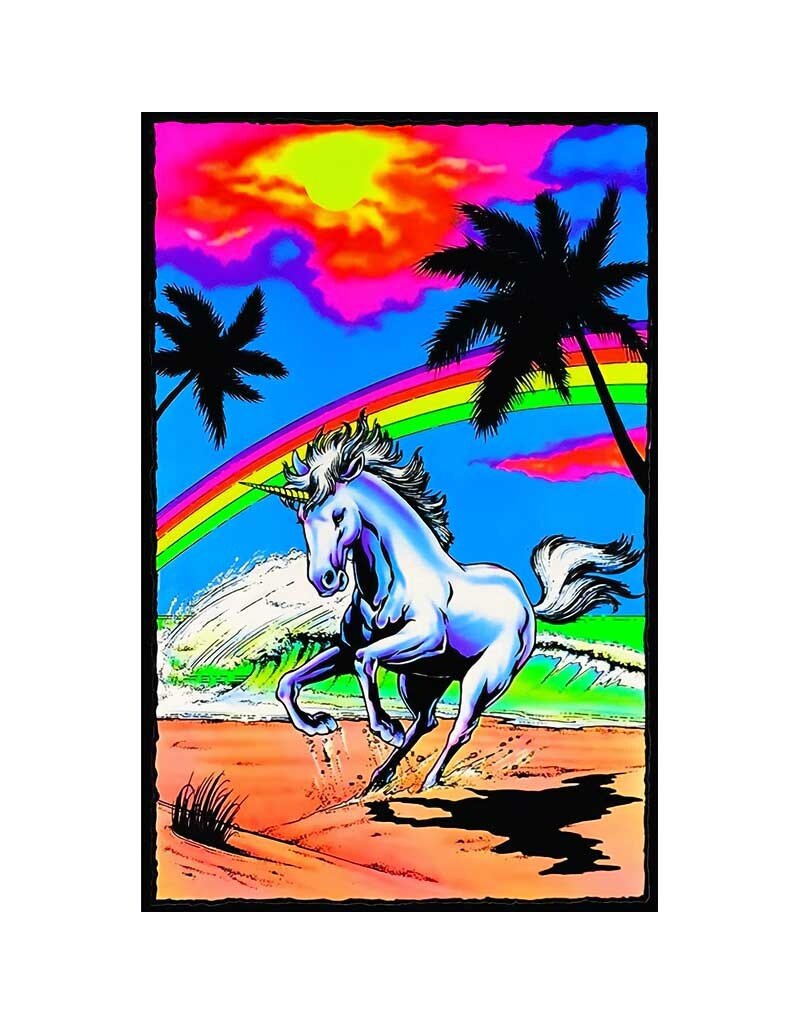 Rainbow Unicorn Blacklight Poster 23"X35"