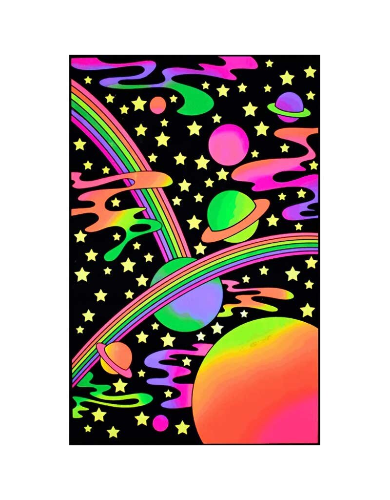 Celestial Rainbow Blacklight Poster 23"x35"