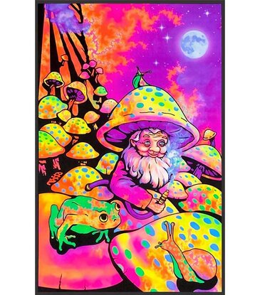 Mushroom Man Blacklight Poster 23"x35"