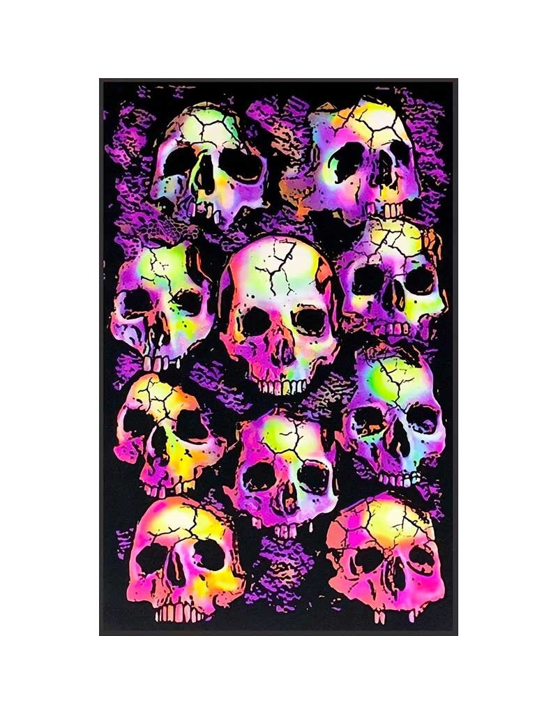 Wall of Skulls Blacklight Poster 23"x35"