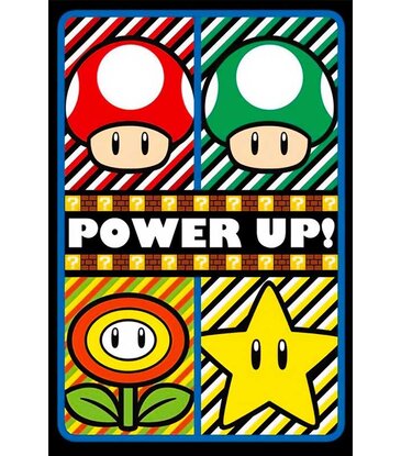 Super Mario - Power Up Blacklight Poster 23"x35"