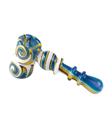 Stokes 5" Stokes Wig Wag Glass Bubbler - Breeze