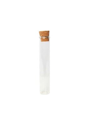 Glass Doob Tube With Cork 120mm Wide Mouth