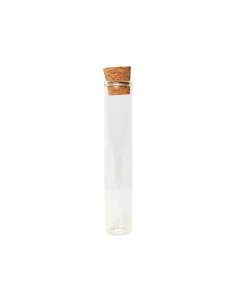 Glass Doob Tube With Cork 120mm Wide Mouth