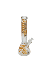 14" Honeycomb Graphic Beaker Water Pipe