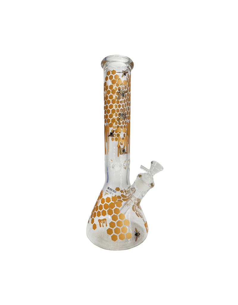 14" Honeycomb Graphic Beaker Water Pipe