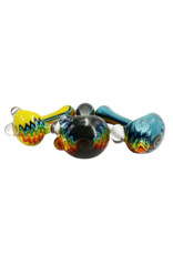 4.5" Rainbow Lined Reversal Cap Hand Pipe