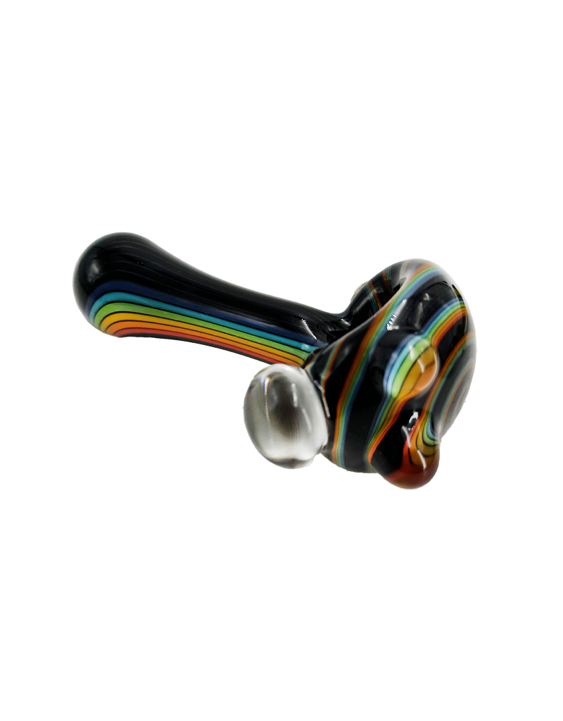 4.5" Rainbow Line work and Spiral Cap Hand Pipe