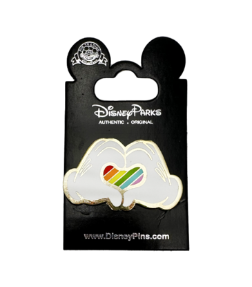 Disney Mickey Hands Pride Rainbow Hat Pin / Lapel Pin