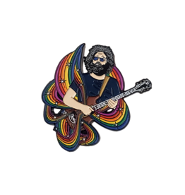 Rainbow Jerry Garcia Hat Pin / Lapel Pin
