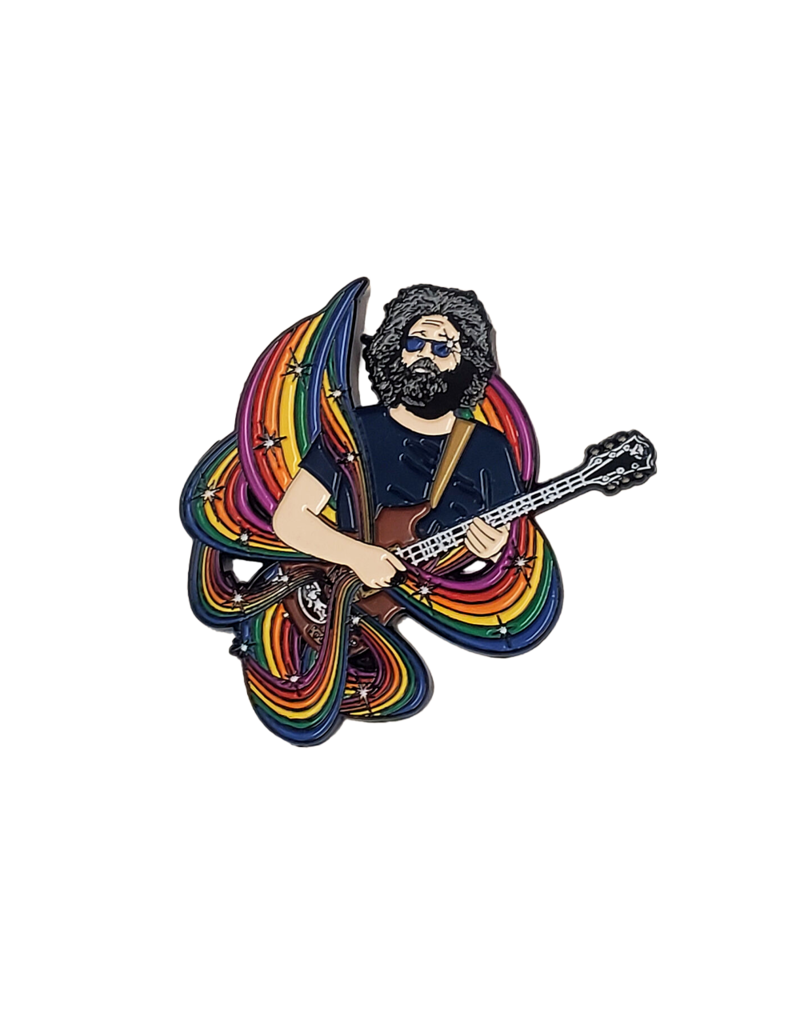 Rainbow Jerry Garcia Hat Pin / Lapel Pin