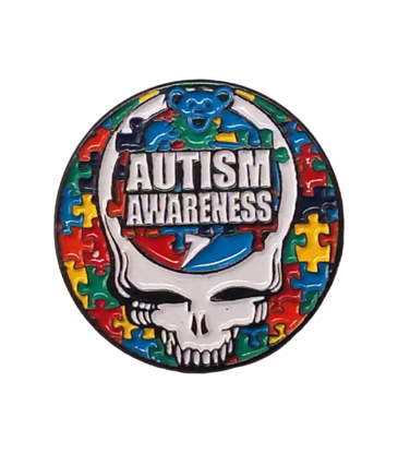 Grateful Dead Autism Awareness Hat Pin / Lapel Pin