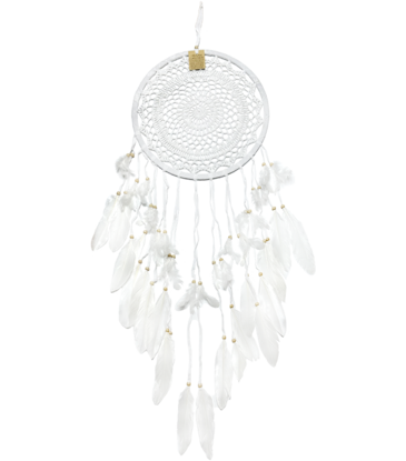 12" Crochet Dreamcatcher White