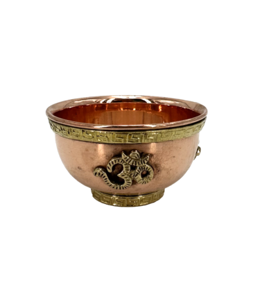 Om Symbol Copper Offering Bowl 3"D