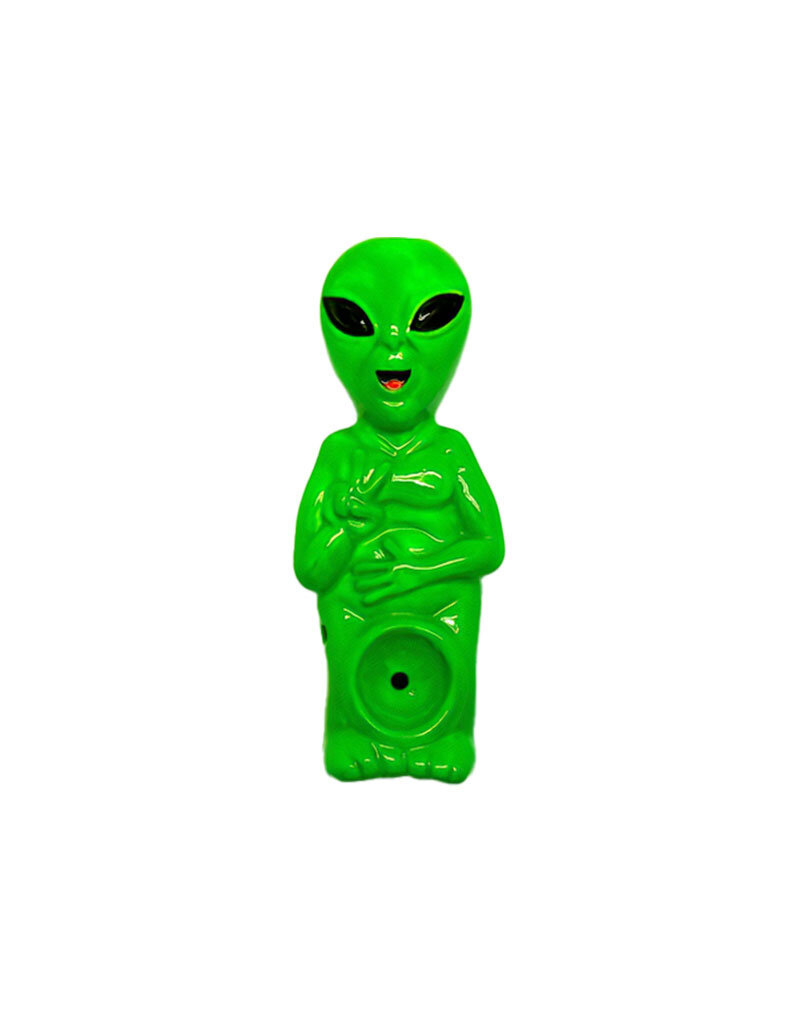 Wacky Bowlz Ceramic Alien Hand Pipe