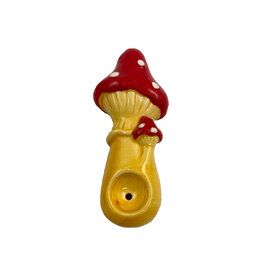 Wacky Bowlz Ceramic Mushroom Hand Pipe