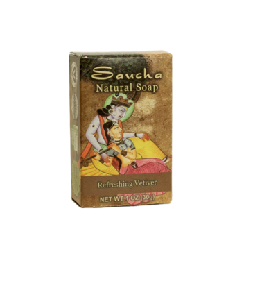 Saucha Saucha Refreshing Vetiver Soap - Travel Size 1oz. (30g)