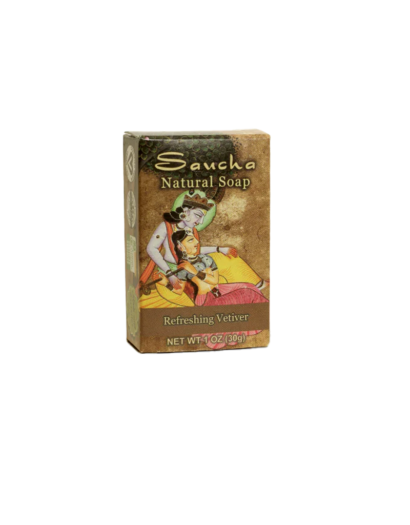 Saucha Refreshing Vetiver Soap - Travel Size 1oz. (30g)