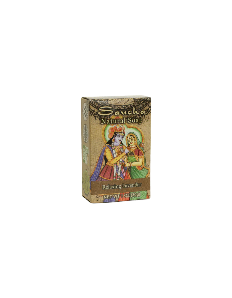 Saucha Relaxing Lavender Soap - Travel Size 1oz. (30g)