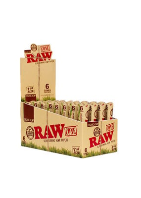 RAW Organic Hemp 1 1/4 Cones