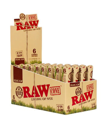 RAW RAW Organic Hemp 1 1/4 Cones