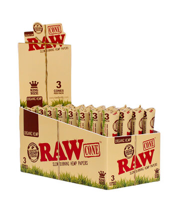 RAW RAW Organic Hemp King Size Cones