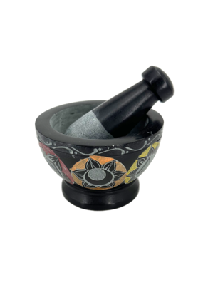 Seven Chakra Mortar and Pestle 3.5"D