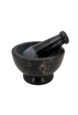 DarkTone Soapstone Mortar and Pestle 4"D