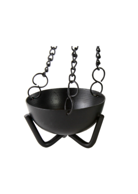 Small Black Hanging Cauldron Burner