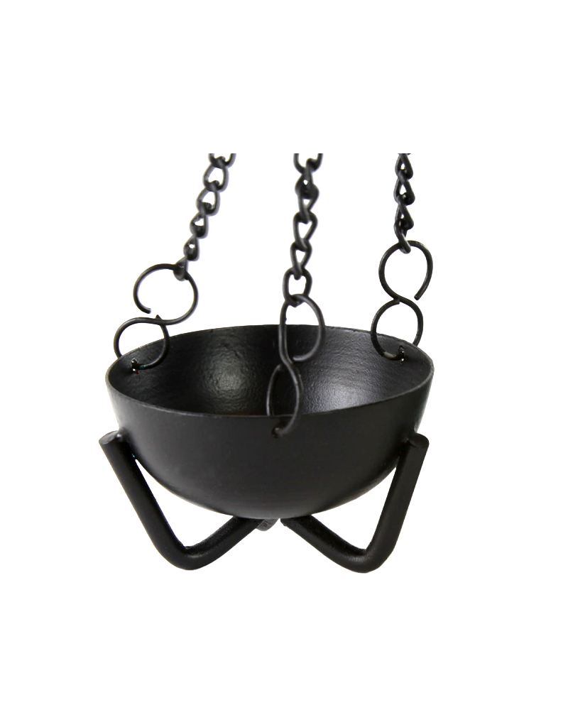 Small Black Hanging Cauldron Burner