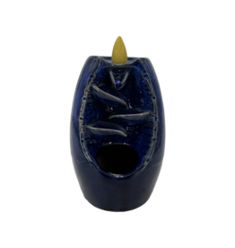 Ceramic Backflow  Incense Burner Blue