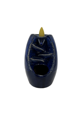 Ceramic Backflow  Incense Burner Blue