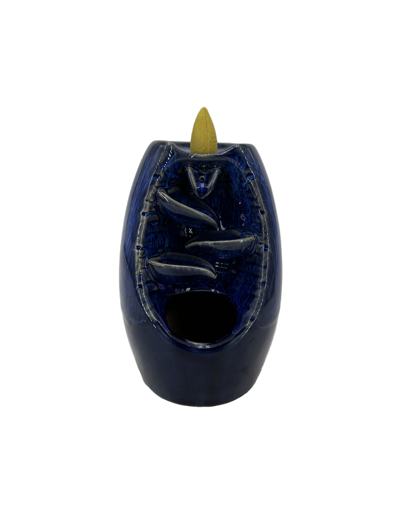 Ceramic Backflow  Incense Burner Blue