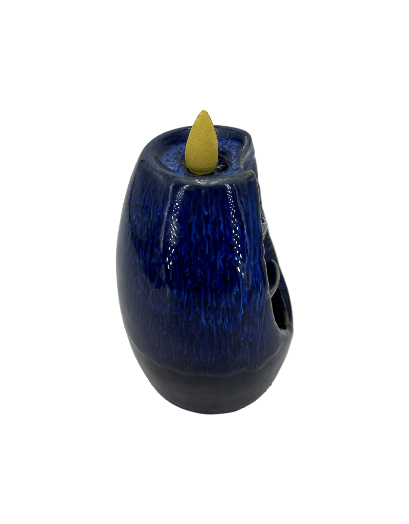 Ceramic Backflow  Incense Burner Blue