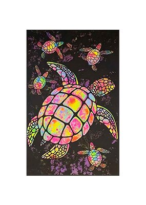 Painted Sea Turtle Blacklight Poster 23" x 35"