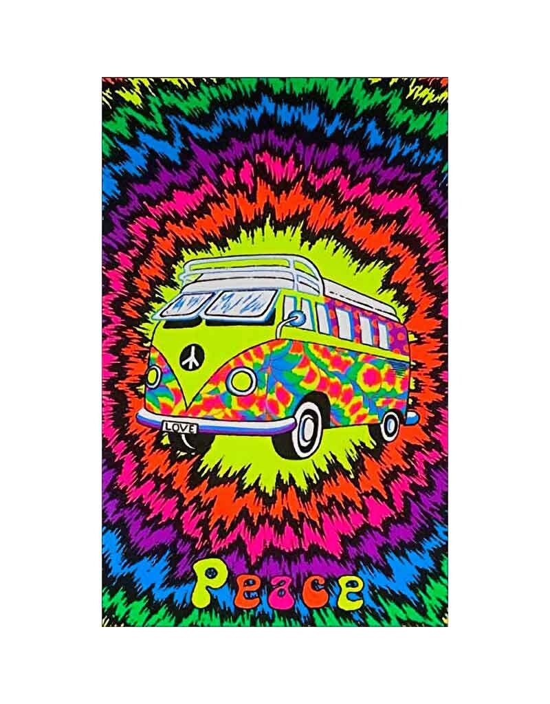 Peace Bus Blacklight Poster 23" x 35"