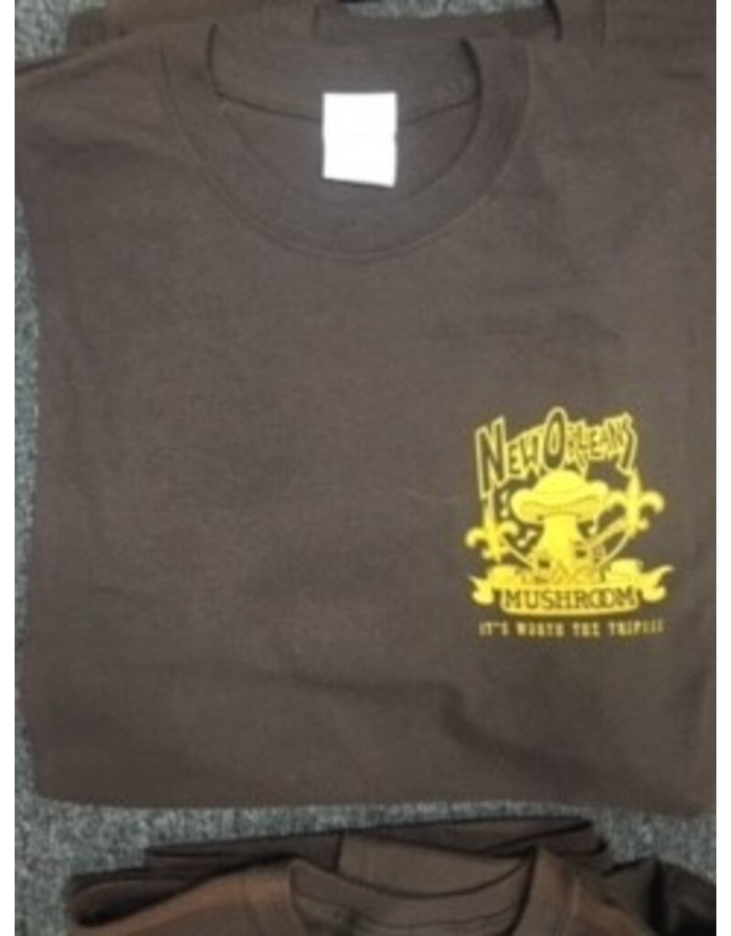 Mushroom Fleur De Lis T-Shirt Brown