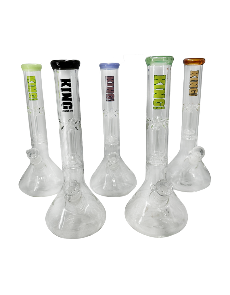 12" King Volcano 38mm Beaker Lip Wrap Water Pipe