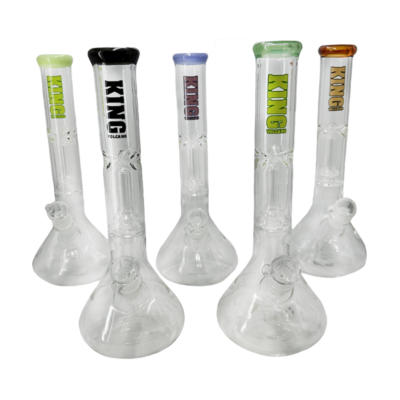 12" King Volcano 38mm Beaker Lip Wrap Water Pipe Mushroom New Orleans