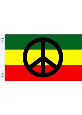 Fly Flags - Rasta Stripe Peace Sign