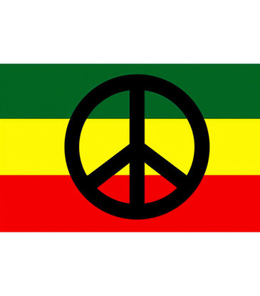 Fly Flags Fly Flags - Rasta Stripe Peace Sign