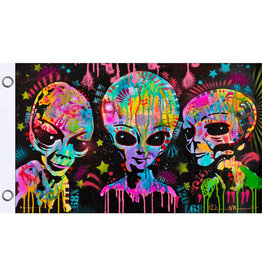 Fly Flags - Aliens by Dean Russo - Blacklight Reactive