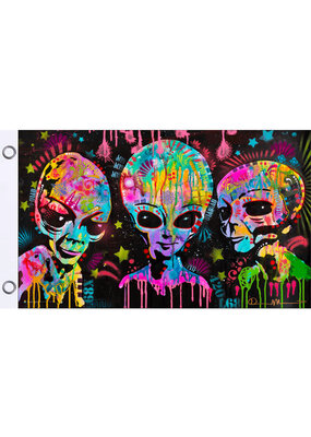 Fly Flags - Aliens by Dean Russo - Blacklight Reactive