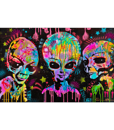 Fly Flags Fly Flags - Aliens by Dean Russo - Blacklight Reactive