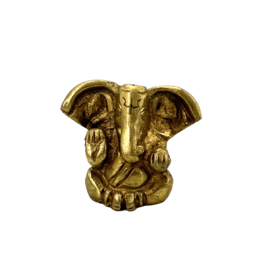 Lord Ganesh Brass Statue 1.25"H