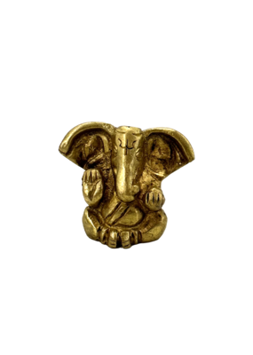 Lord Ganesh Brass Statue 1.25"H