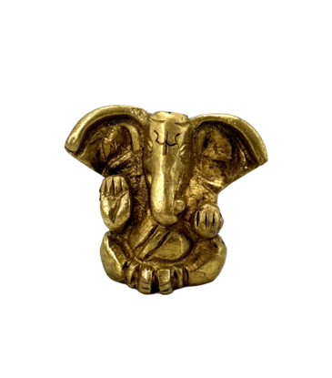 Lord Ganesh Brass Statue 1.25"H