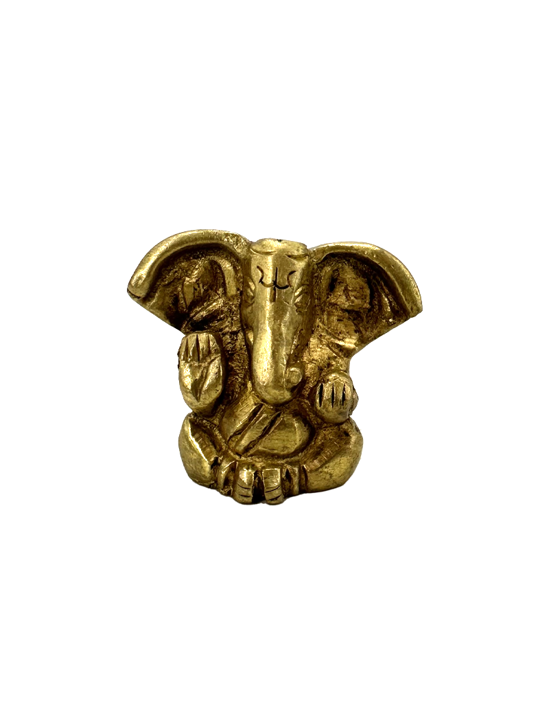 Lord Ganesh Brass Statue 1.25"H