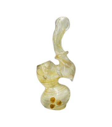 6" Silver Fume Twist Sherlock Bubbler